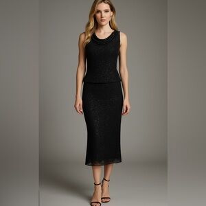 Ikara 2 Pieces Full Rhinestone dress